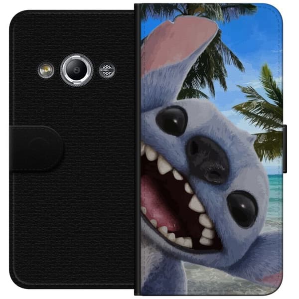 Samsung Galaxy Xcover 3 Lompakkokotelo Stitch-matkapuhelinkotelo, jossa on suloiset ystävyysmaalaukset.