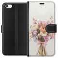 Miniatyrbillede 1 af 3: Apple iPhone 5s Tegnebogsetui Mobilcover med farverig blomsterbuket i romantisk stil