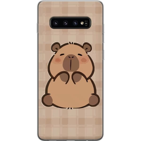 Samsung Galaxy S10 Genomskinligt Skal Mobilskal kawaii capybara flera figurer japansk stil