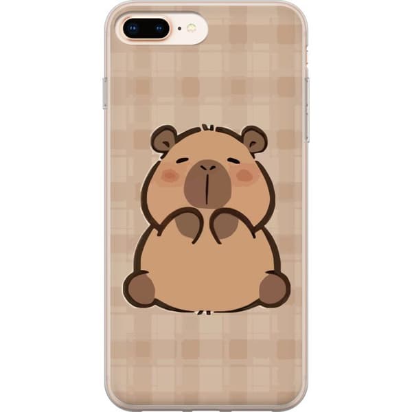 Apple iPhone 8 Plus Gennemsigtig cover Mobilskal kawaii capybara flera figurer japansk stil
