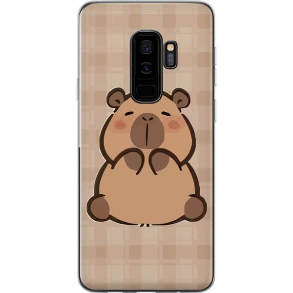 Samsung Galaxy S9+ Gennemsigtig cover Mobilskal kawaii capybara flera figurer japansk stil