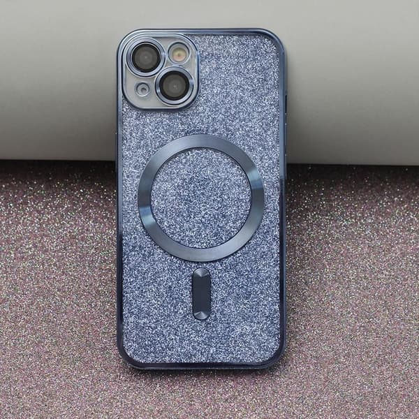 iPhone 15 Pro - Magasafe 2i1 Glitter / Transparent Chrome Skal