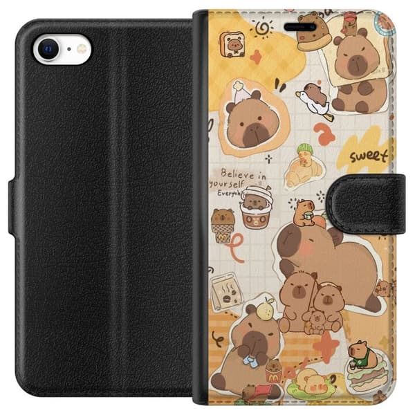 Apple iPhone 6s Tegnebogsetui Kawaii capybara mobilskal med gulliga djurmotiv