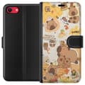 Miniatyrbilde 1 av 3: Apple iPhone 7 Lommeboketui Kawaii capybara mobilskal med gulliga djurmotiv