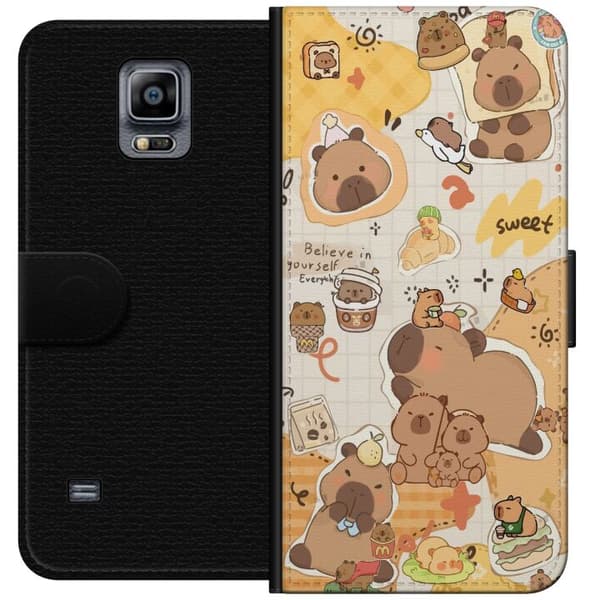 Samsung Galaxy Note 4 Plånboksfodral Kawaii capybara mobilskal med gulliga djurmotiv