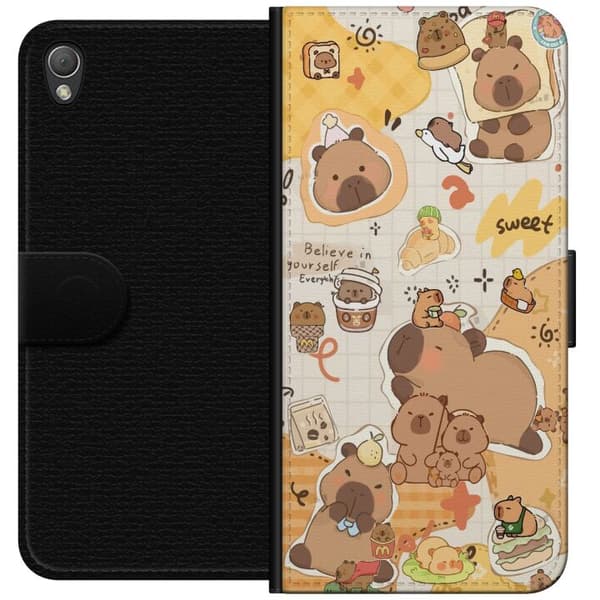 Sony Xperia Z3 Plånboksfodral Kawaii capybara mobilskal med gulliga djurmotiv