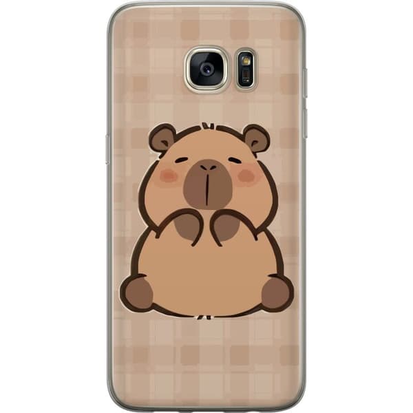 Samsung Galaxy S7 edge Gjennomsiktig deksel Mobilskal kawaii capybara flera figurer japansk stil