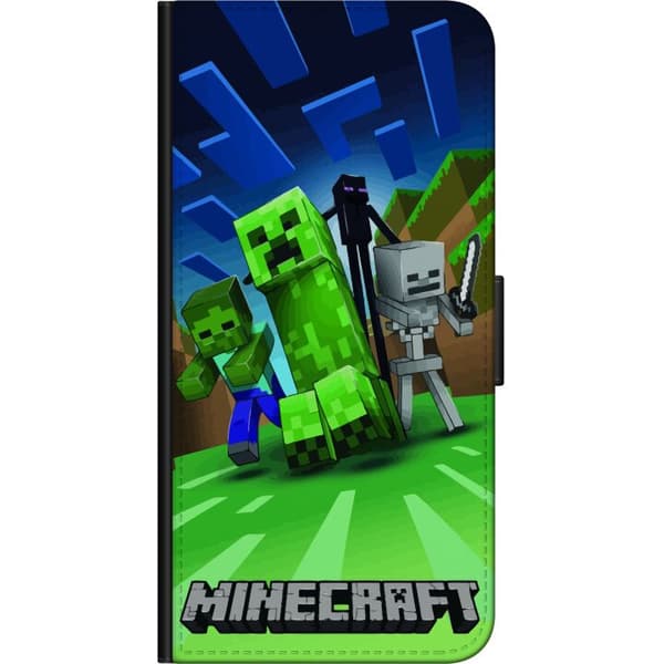 Samsung Galaxy Xcover 3 Tegnebogsetui Minecraft Creeper mobilskal i klassisk grön pixelstil