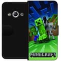Miniatyrbillede 1 af 3: Samsung Galaxy Xcover 3 Tegnebogsetui Minecraft Creeper mobilskal i klassisk grön pixelstil
