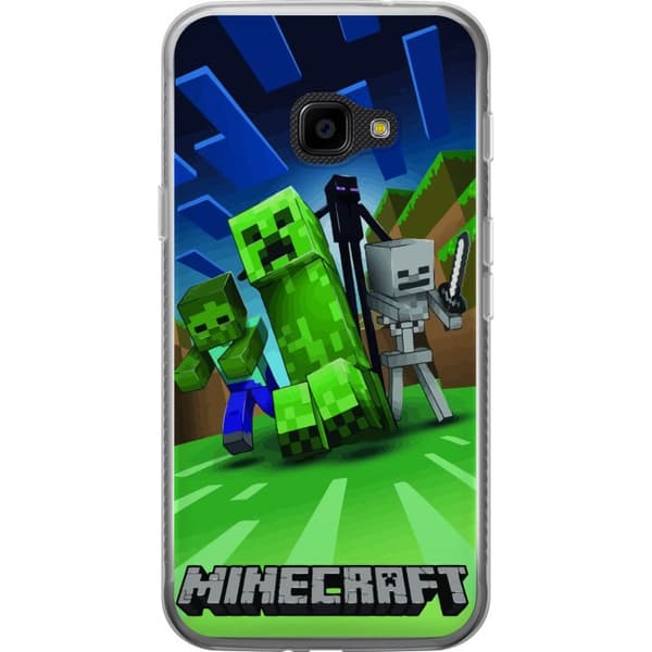 Samsung Galaxy Xcover 4 Genomskinligt Skal Minecraft Creeper mobilskal i klassisk grön pixelstil