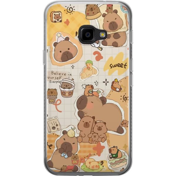Samsung Galaxy Xcover 4 Genomskinligt Skal Kawaii capybara mobilskal med gulliga djurmotiv