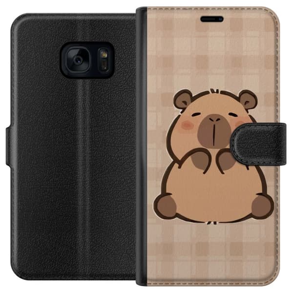 Samsung Galaxy S7 Lommeboketui Mobilskal kawaii capybara flera figurer japansk stil