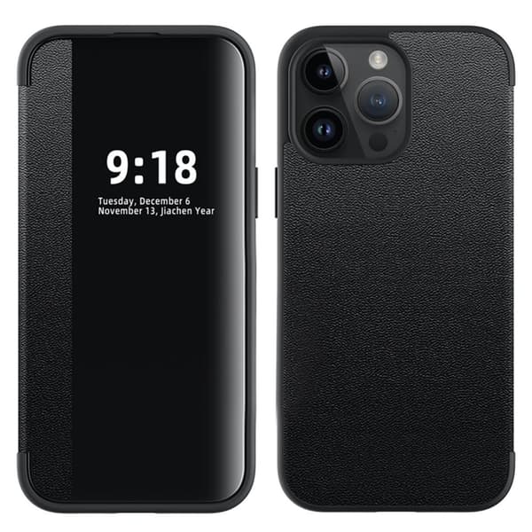 iPhone 15 Pro - Fodral med fönsterfunktion och SIM-kortshållare