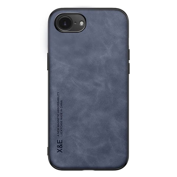 iPhone 16 E - Klassisk Läderlook Skal med Magnetisk Finess