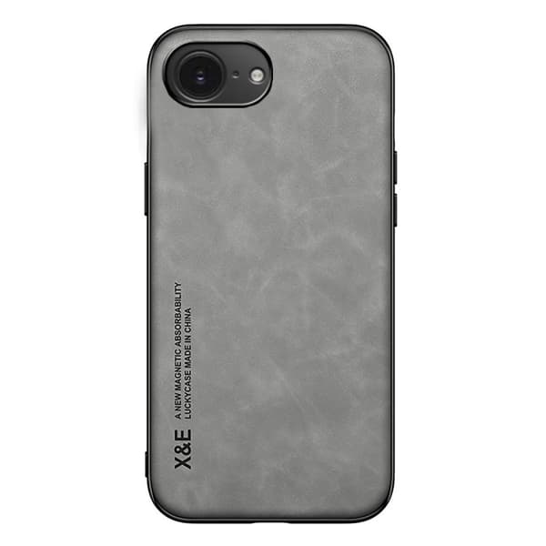 iPhone 16 E - Klassisk Läderlook Skal med Magnetisk Finess