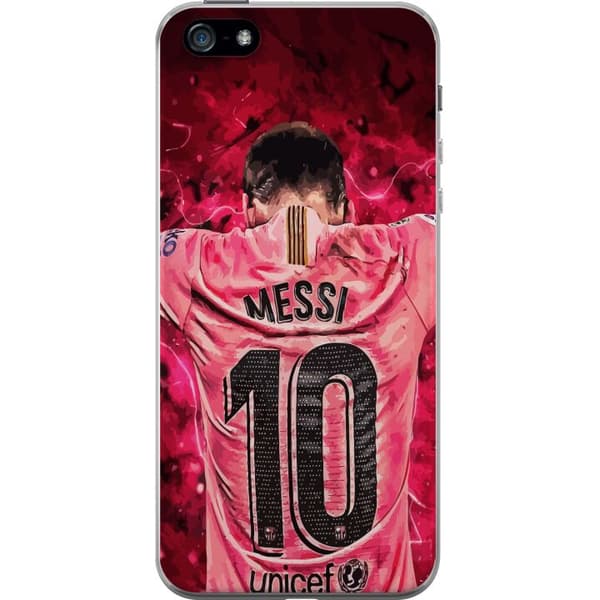 Apple iPhone 5 Gennemsigtig cover Messi Fodbold Barcelona Argentina Motiv Legendarisk Spiller FC Barcelona Nummer 10 Sport Fodbold