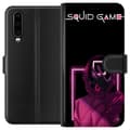 Miniatyrbild 1 av 3: Huawei P30 Plånboksfodral Squid Game Tema Populär Serie Motiv Grafiskt Ikoniskt Design Asiatisk Popkultur Spänning Drama