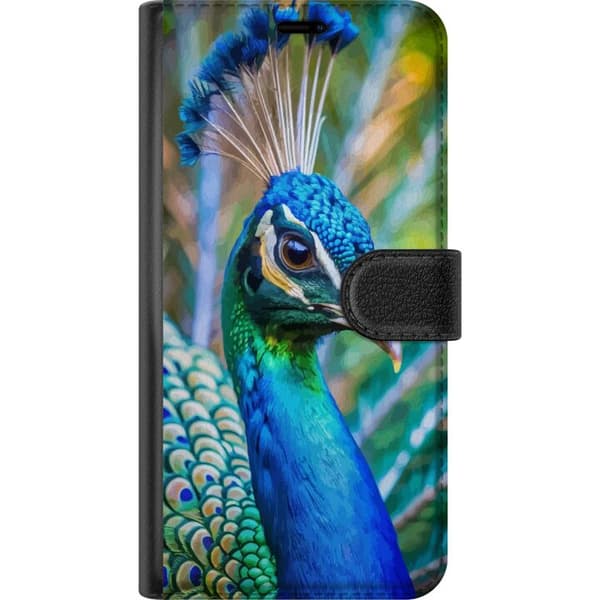 Huawei P30 Pro Plånboksfodral Påfågel Fjädrar Färgstark Design Fågelmotiv Exotiskt Grafiskt Motiv Natur Lyxig Dekoration
