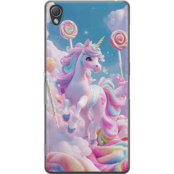 Sony Xperia Z3 Gjennomsiktig deksel Enhjørning Candy Pastell Kawaii Motiv Søt Populær Farge Grafisk Trend Barne Motiv Fantasy Art