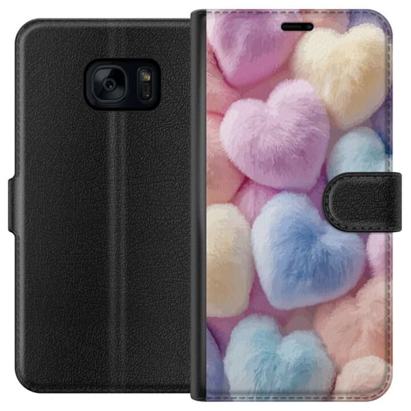 Samsung Galaxy S7 Lommeboketui Hjerter Kjærlighet Grafisk Design Romantisk Motiv Populært Symbol Grafisk Mønster Dekorasjon