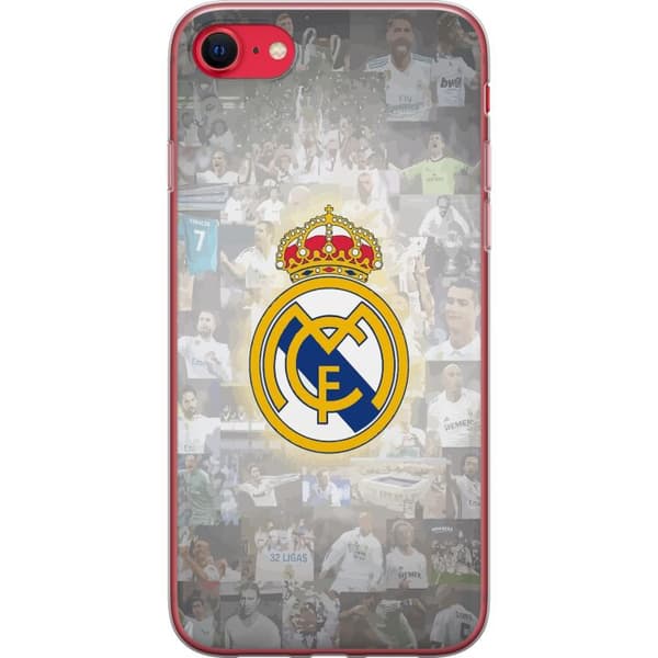 Apple iPhone 8 Läpinäkyvä kuori Real Madrid -emblem Jalkapallokerho Tunnuksella Valkoinen Kulta Design Mestarien Liiga Mestari La Liga Fanit Ikoninen
