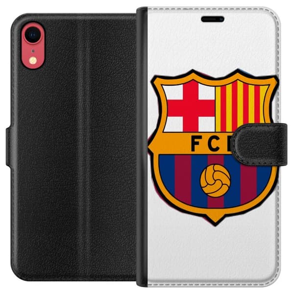 Apple iPhone XR Plånboksfodral FC Barcelona Emblem Fotboll Katalonien Blå Röd Klubblogo Stolthet La Liga Fans Ikoniskt Motiv