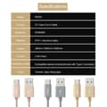 Miniatyrbild 6 av 11: ROCK Nylon USB-C kabel 1m