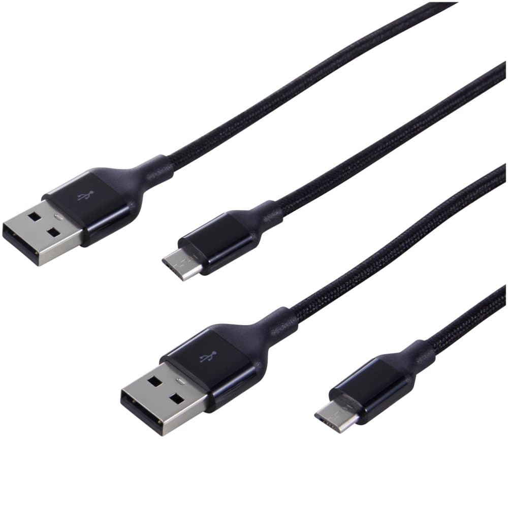 2-pack 2M Laddare till Samsung, LG, HTC, Huawei, Motorola (Android)
