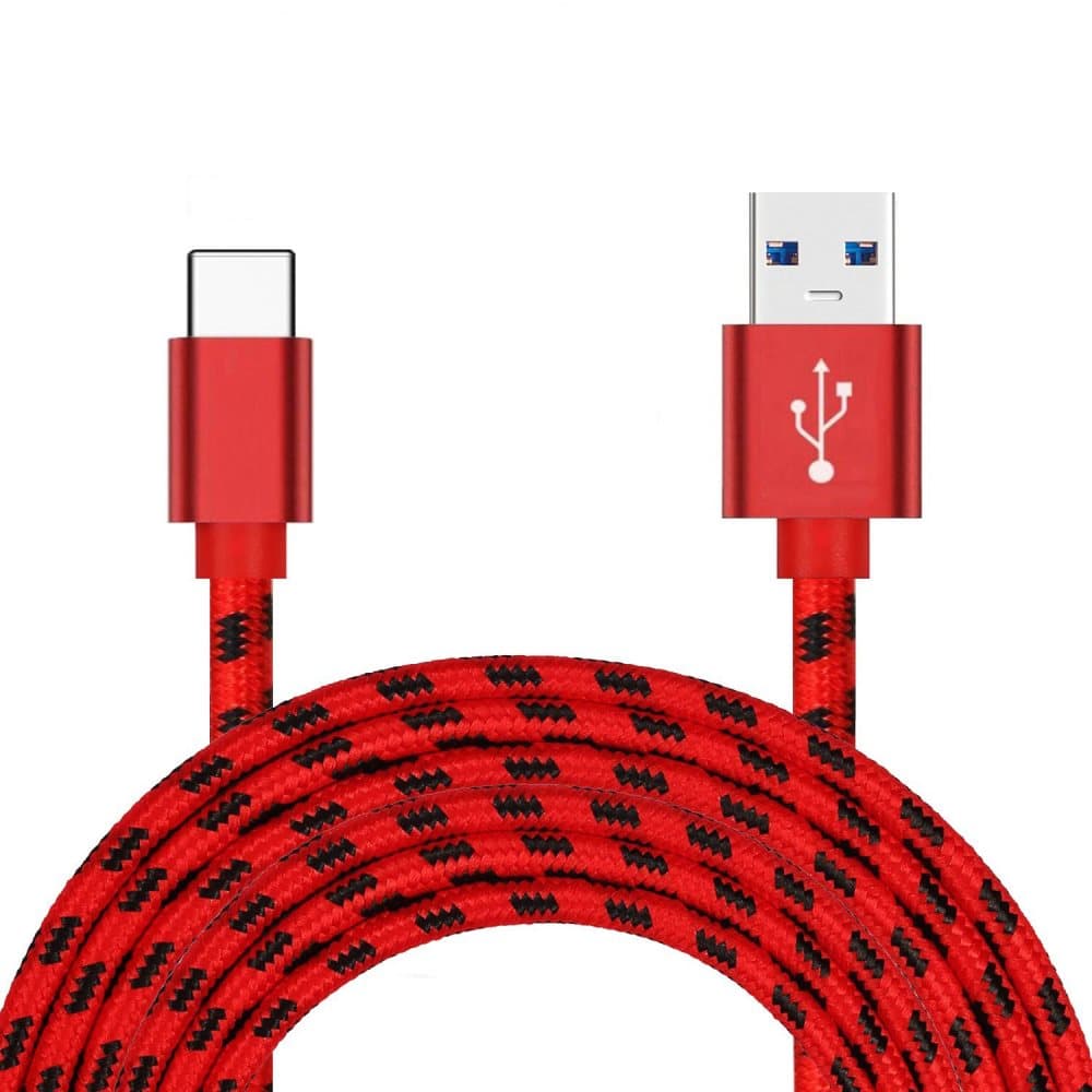 USB-C Laddkabel Röd 2M