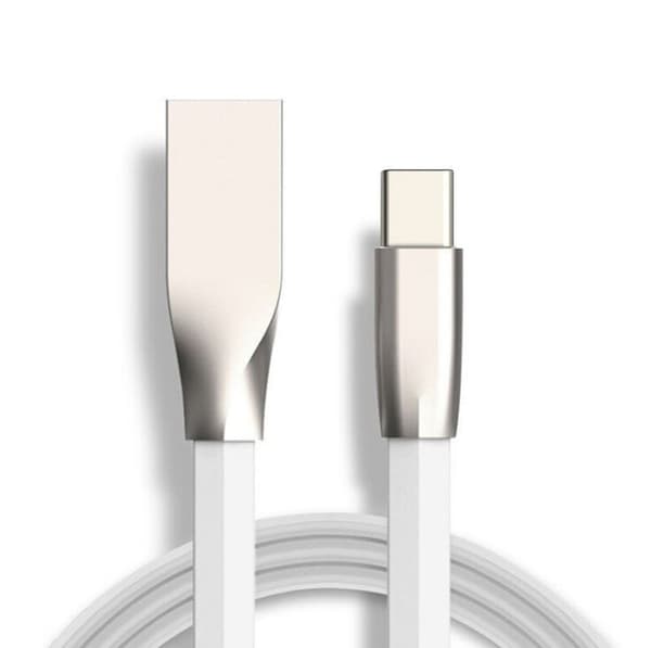 Trasselfri USB-C kabel med zink-kontakt - Anti-break kabel