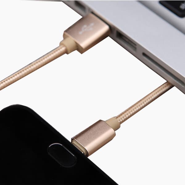 200cm USB-C (Type-C) Snabbladdare (Brottsäker i vävt nylon)