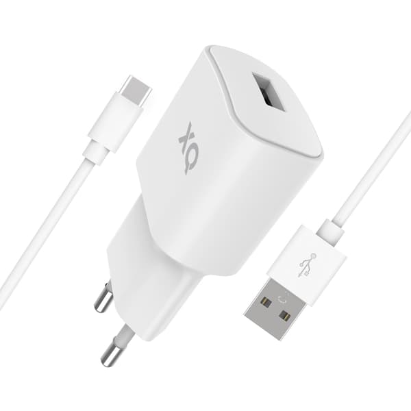XQISIT Lader med Type C-Kabler Hvit