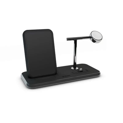 ZENS Triple Bordsladdare QI + Dock + Watch 10W Svart (Apple QC 7,5W) 220V-sladd