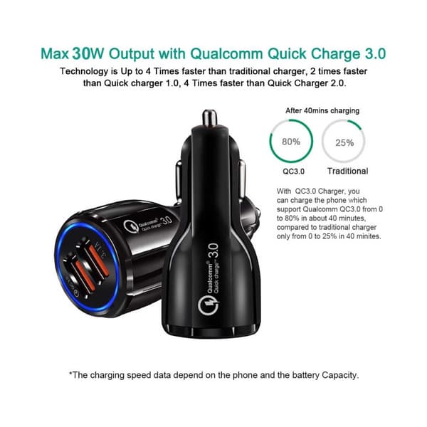Universal Quick Charge 3.0 Autolaturi 2 USB 3.1A Fast Charger