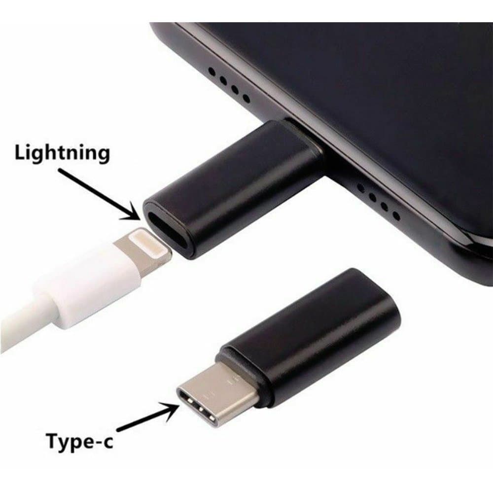Lightning iPhone Hona till Type C USBC Hane Snabb Laddning Adapter