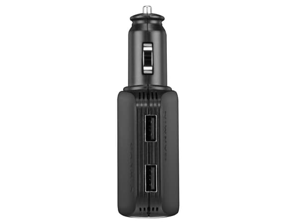 Garmin High-speed Multi-charger - Autovirtalaturi - 2 lähtöliitäntää (USB) - Garmin Speak Plus; Dash Cam 46, 47, 56, 57, 66, 67, Mini, Mini 2; VIRB 3