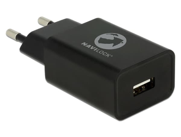 Tragant - Strømadapter - 12 watt - 2.4 A (USB) - på kabel: Micro-USB - svart