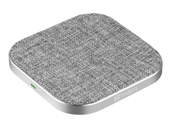Sandberg Wireless Charger Pad 15W, Sisätila, USB, Langaton lataaminen, Harmaa