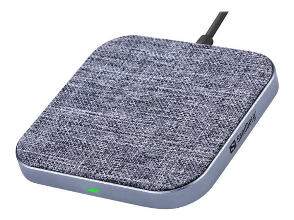 Sandberg Wireless Charger Pad 15W, Sisätila, USB, Langaton lataaminen, Harmaa Harmaa