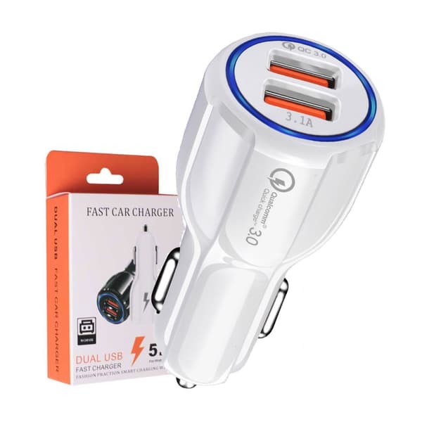 Universal Car Charger Quick Charge 3.0 2 USB 3.1A Fast Charger