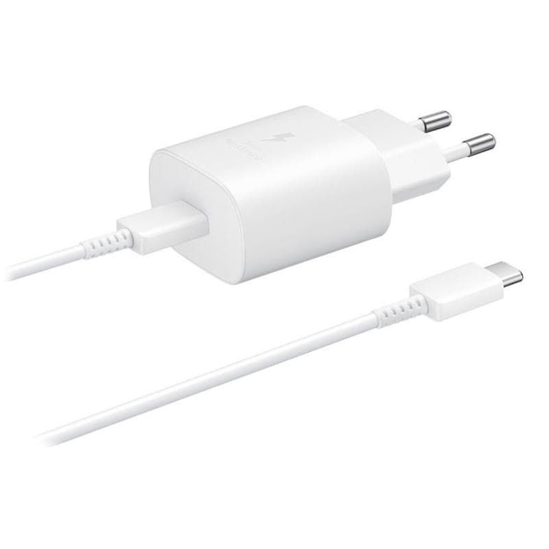 Samsung 25W USB-C PD 3A Strømadapter - Hvit