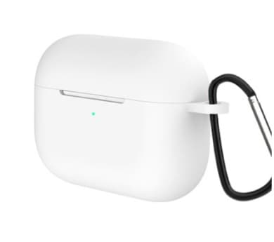 Airpods PRO Skal/Fodral Vit med Karbinhake