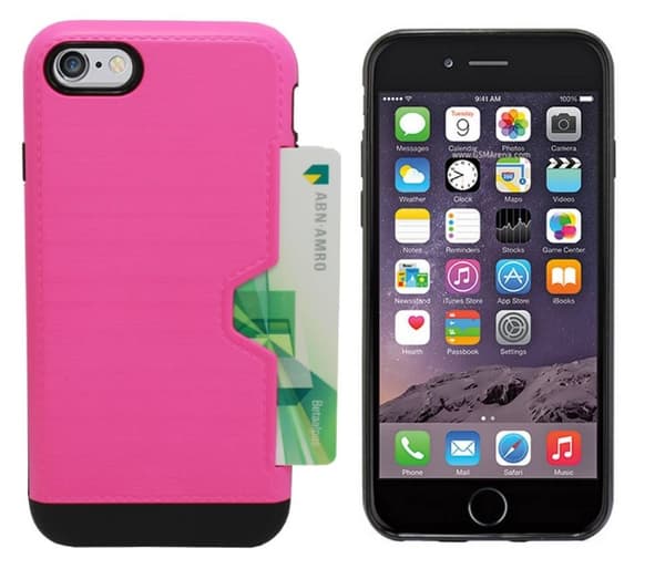 iPhone SE 2020 Skal Rosa Med Kortfack