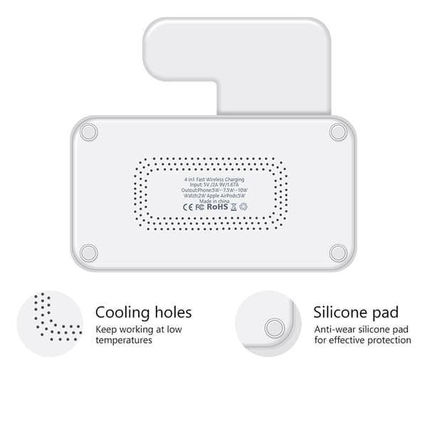 4 i 1 Trådlösladdnings Airpods, Apple Pen, Apple Watch, Mobil