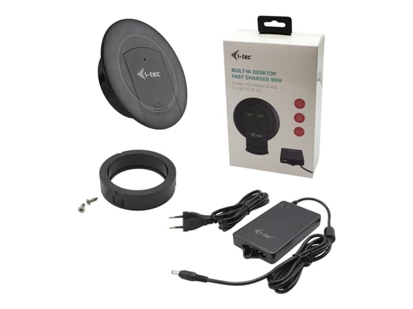 i-tec CHARGER96WD, Sisätila, AC, 12 V, Musta