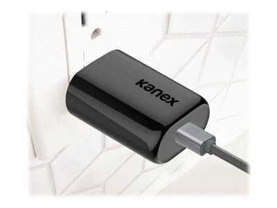 Kanex GoPower - Strømadapter - 18 watt - Fast Charge (24 pin USB-C) - svart - Europa Sort