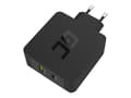 Miniatyrbilde 3 av 5: Green Cell - Strømadapter - 45 watt - PD 3.0 - 2 utgangskontakter (USB, 24 pin USB-C) - på kabel: USB-C - svart
