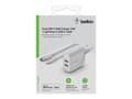 Miniatyrbild 4 av 5: Belkin BoostCharge - Strömadapter - 24 Watt - 2 utdatakontakter (USB) - vit
