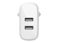 Miniatyrbild 5 av 5: Belkin BoostCharge - Strömadapter - 24 Watt - 2 utdatakontakter (USB) - vit