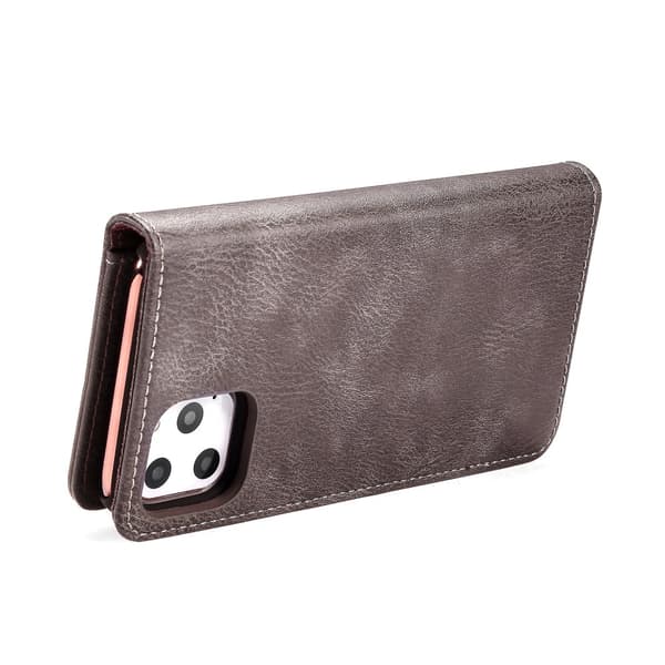 DG.MING 2-in-1 Magnet Wallet iPhone 11 Pro Max Brown
